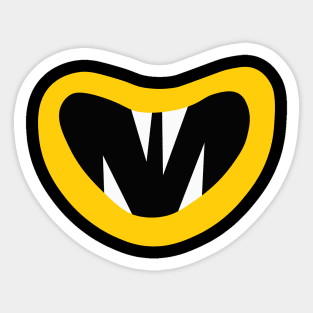 Funny Halloween Yellow Mouth Sticker